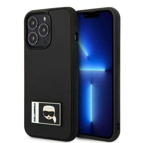 Захисний чохол для телефону Karl Lagerfeld KLHCP13L3DKPK для Apple iPhone 13 Pro / 13 6.1" black/black hardcase Ikonik Patch