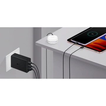 Samsung nástenná nabíjačka 2x USB Type C / USB PPS, Power Delivery PD 65W, QC 3.0, AFC, FCP čierna (EP-T6530NBEGEU)