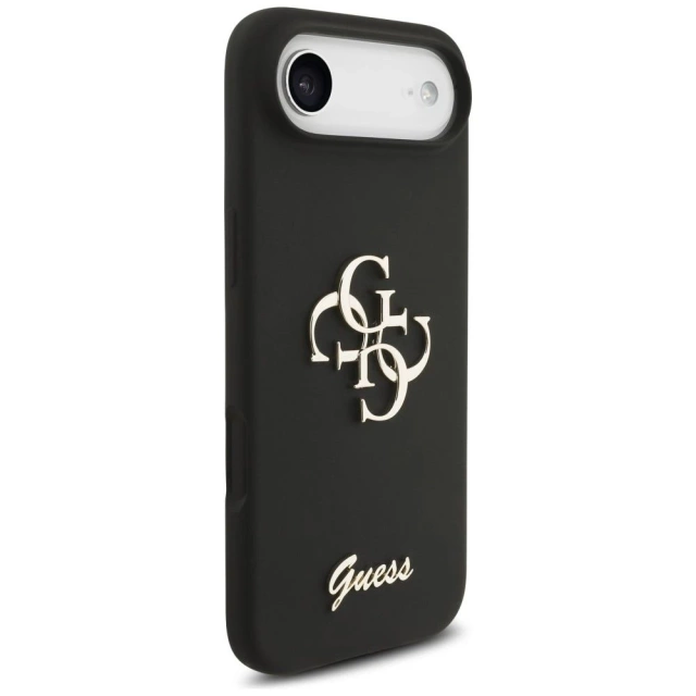 Etui Guess do iPhone 17 Air Silicone Big 4G Script Black