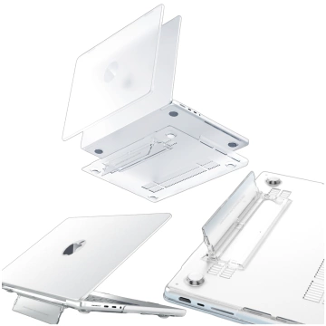 Matné pouzdro Alogy ProStand™ se stojánkem pro MacBook Air 13,3" (A1932/A2179/A2337) průhledné