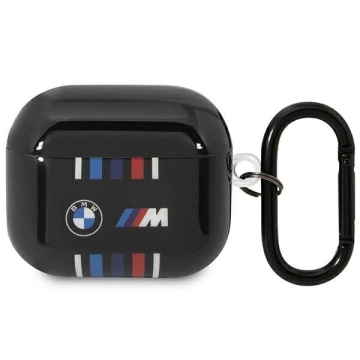 Puzdro BMW BMA322SWTK pre AirPods 3 gen kryt čierna/čierna Viacfarebné linky