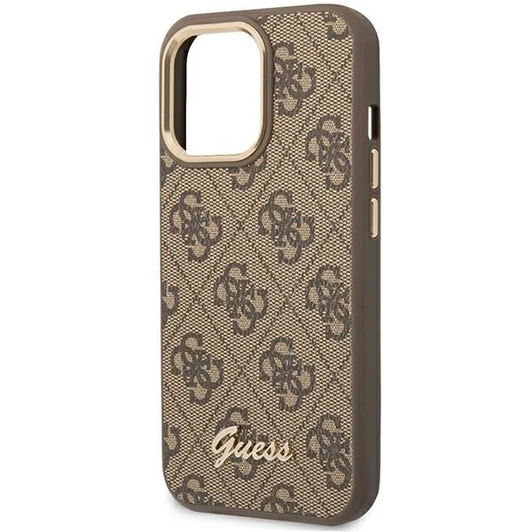 Etui Guess GUHCP14XHG4SHW для Apple iPhone 14 Pro Max 6,7" brown/коричневий жорсткий чохол 4G Vintage Gold Logo