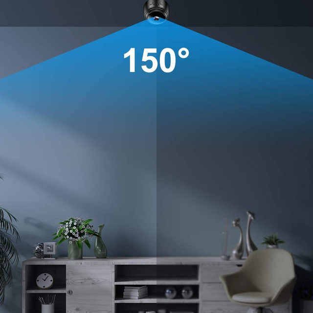 Kamera szpiegowska Ukryta detekcja Dyskretna kamerka mini z transmisją danych WiFi Full HD IP czarny