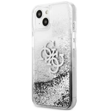 Guess GUHCP13SLG4GSI iPhone 13 mini 5,4" srebrný/strieborný pevný obal 4G Big Liquid Glitter