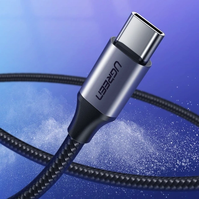 Uzelený kabel USB kabel – USB Type C Quick Charge 3.0 3A 0,5 m šedý (60125)