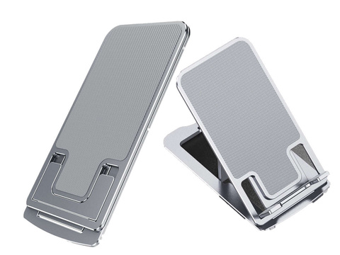 Регульована підставка для телефону Alogy Складна настільна підставка срібляста