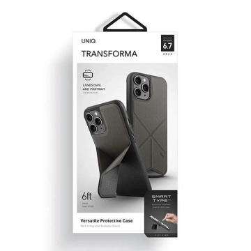 UNIQ puzdro Transforma iPhone 12 Pro Max 6,5 "sivé / uhľovo šedé