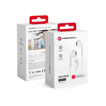 Бездротові внутрішньоканальні навушники Forcell F-Audio HR-ME25 Lightning для Apple White