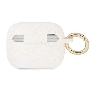 Ratet mal, GUAPSGGEH AirPods Pro Cover biały/white Silicone Glitter