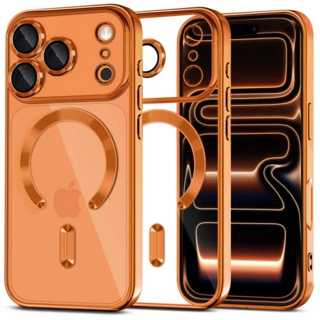 Etui Ochronne do iPhone 17 Pro Tech-Protect MagFlex MagSafe Shiny Cosmic Orange