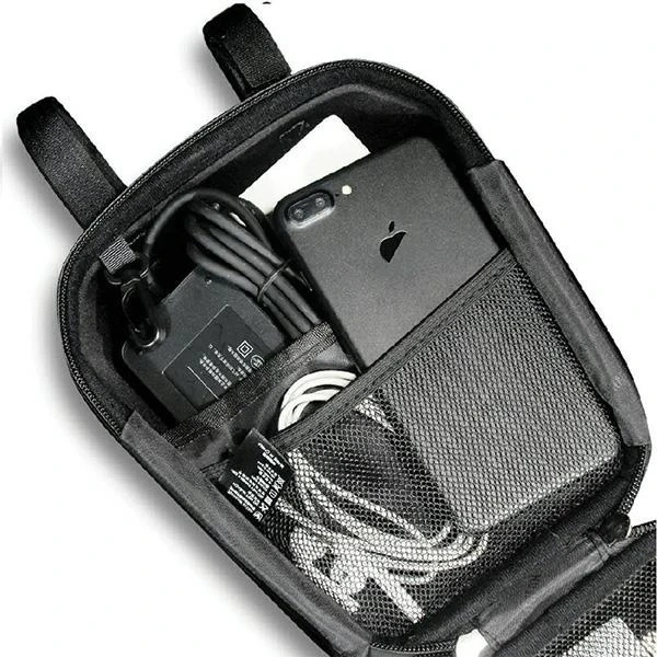 Scooter bag WILDMAN TS9 2.5L Black PU EVA handlebar bag