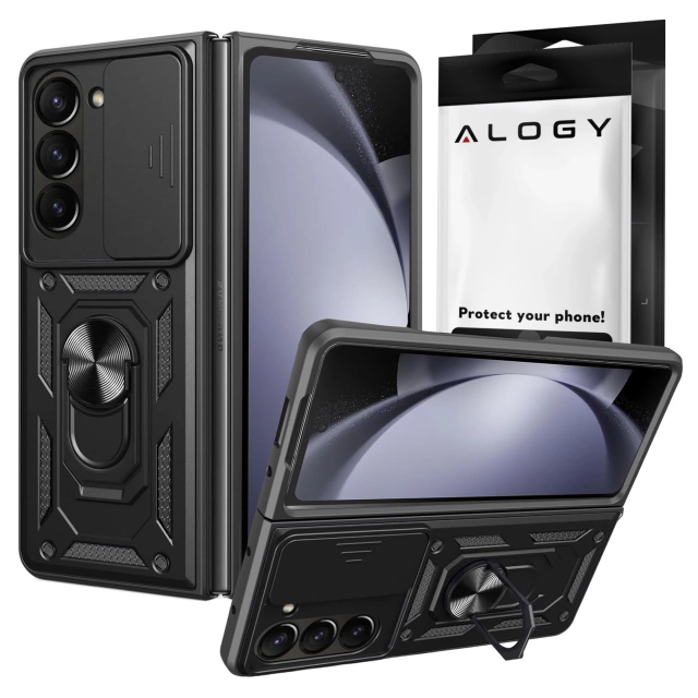 Pouzdro na iPhone 14 Pro Mag Safe Matt Case Cover matné Alogy Ring obrněné pouzdro na telefon černé