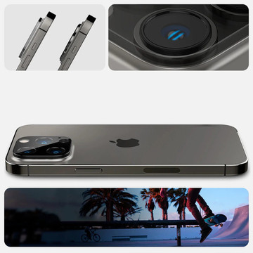 Kryt na fotoaparát spigen optik.tr chránič fotoaparátu 2-balení iphone 14 pro / 14 pro max černý