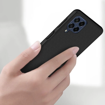 Nillkin Textured Case Strapazierfähige, verstärkte Hülle mit Gelrahmen und Nylon auf der Rückseite Samsung Galaxy M53 5G schwarz
