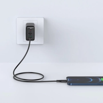 Acefast kábel MFI USB Typ C - Lightning 1,2m, 30W, 3A čierny (C3-01 čierny)
