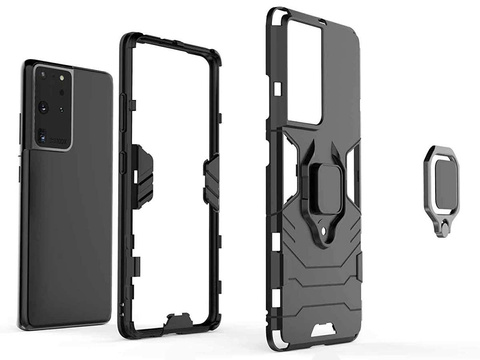 Pouzdro Alogy Stand Ring Armor pro Samsung Galaxy S21 Ultra černé