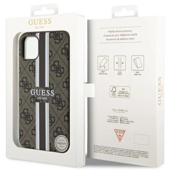Твердий чохол Etui Guess GUHMN61P4RPSW для iPhone 11 / Xr 4G Printed Stripes MagSafe