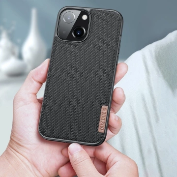 Kryt pouzdra Dux Ducis Fino pokrytý nylonovým materiálem iPhone 13 mini zelený