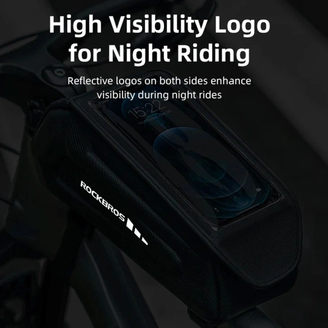 Rockbros 30120064001 Fahrradrahmentasche mit Telefonhülle