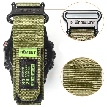 Нейлоновий ремінь для Garmin Fenix 5x 6x 7x Pro 26mm Nylon Band Sport Military green