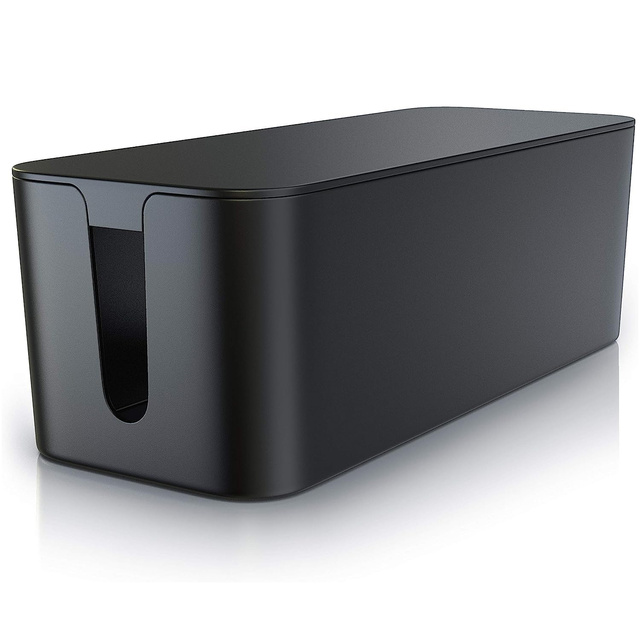 Káblový organizér stolový podlahový kontajner box na káble lamely Alogy Box M 31cm Čierny