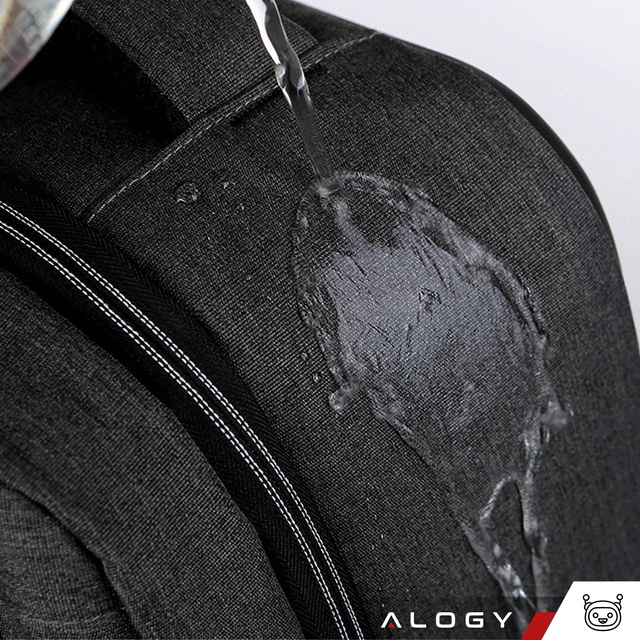 Alogy Urban Safe anti-theft backpack for 15.6" laptop with USB port large waterproof Unisex Black