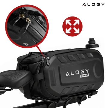 Brašna na tašku na kolo 2,5 l rám na řídítka rám na tašku obal na tašku 23,6 x 10,5 x 10 cm (S) Alogy Sport černá