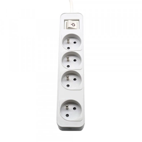 Подовжувач Philips CHP2144WB/60, 4 розетки, 3 м, захист, білий