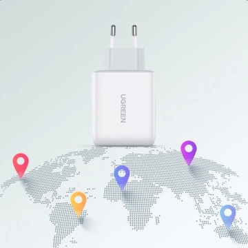 Швидкий зарядний пристрій Ugreen USB Type C / USB 36 W Quick Charge 4.0 Power Delivery білий (60468 CD170)