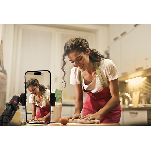 Elastyczny statyw do zdjęć mini tripod giętki na aparat kamerę telefon 1/4" trójnóg Octopus czarny + uchwyt do telefonu