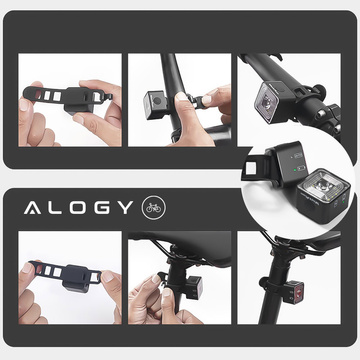 Zadné predné svetlo na bicykel 2 v 1 Inteligentná baterka na bicykel Vodotesné predné a zadné svetlo 120lm IP66