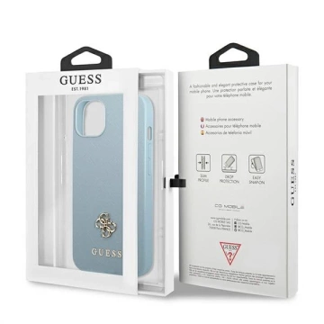 Etui Guess GUHCP13SPS4MB na iPhone 13 mini 5,4" pevné puzdro Saffiano 4G malé kovové logo