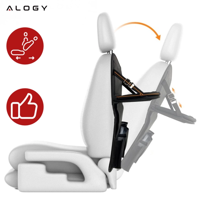 Auto-Organizer, Reisetisch, Autositzschutz, Rückenlehne, Sitz Alogy Black
