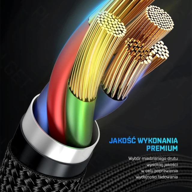 Baseus Cafule USB-C Lightning PD 1m Nylonkabel Schwarz / Rot