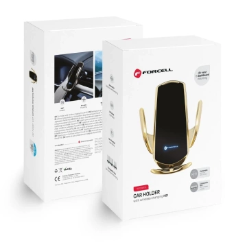 Car Holder Charger FORCELL F-GRIP HS1 Qi Induction 15W Gold
