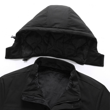 Beheizte beheizbare Elektrojacke Unisex Größe XL Winterkapuze HJ2 Mozos schwarz