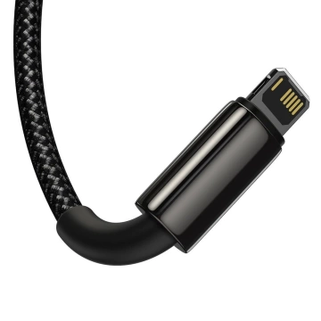 Baseus Tungsten 3v1 kábel USB - USB typu C / Lightning / micro USB 3,5 A 1,5 m čierny (CAMLTWJ-01)