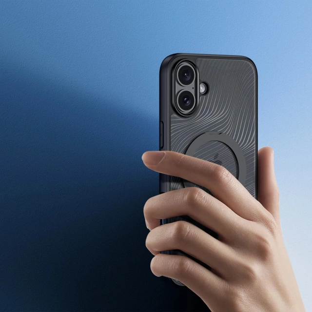 Puzdro Dux Ducis Aimo Mag s MagSafe a stojanom pre iPhone 16 – čierne