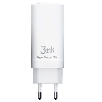 Nástěnná nabíječka 3mk Hyper Charger 65W 2x USB-C Typ C USB QC PD 65W Bílá