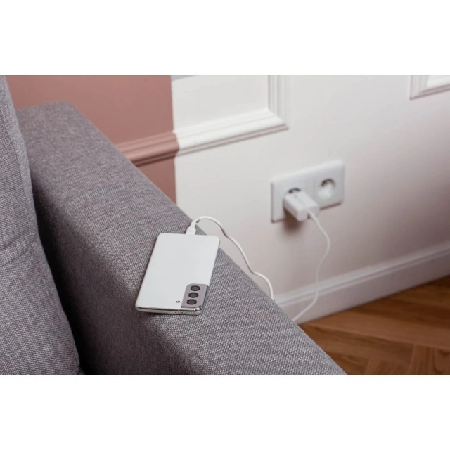 Rýchlonabíjačka Forcell 25W PD QC 4.0 USB-C kábel USB C na USB C biely