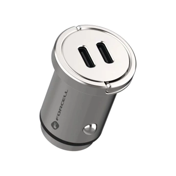 FORCELL F-ENERGY Mini nabíjačka do auta 2 x Type-C PD QC3.0 3A 30W