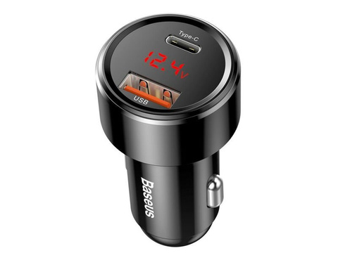 Baseus USB nabíječka do auta PPS QC Quick Charge Type-C 45W 6A černá
