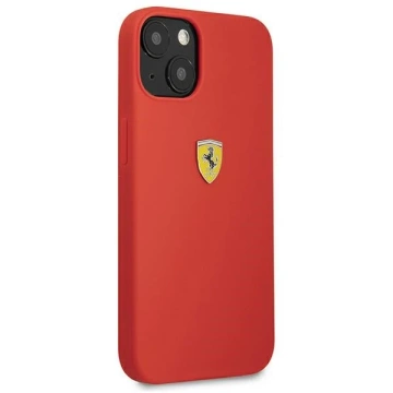 Puzdro pre Ferrari iPhone 13 mini 5,4" čierne/čierne pevné silikónové puzdro