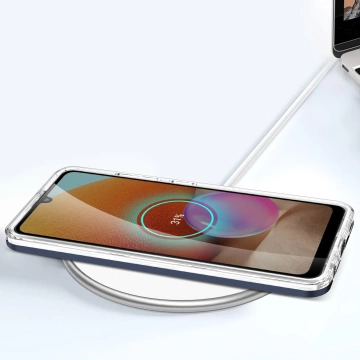 Прозорий чохол 3в1 для Samsung Galaxy A72 4G Frame Gel Cover Blue