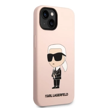 Karl Lagerfeld KLHMP14MSNIKBCP pouzdro pro iPhone 14 Plus 6,7" pevný obal silikonový Ikonik Magsafe růžový/růžový