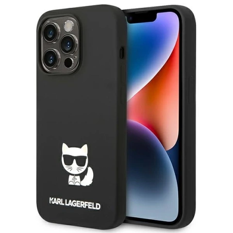 Etui Karl Lagerfeld KLHCP14XSLCTBK do iPhone 14 Pro Max 6,7" hardcase Silicone Choupette Body czarny/black