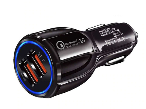 Швидка автомобільна зарядка Alogy 2x USB 3.1A QC 3.0 18W