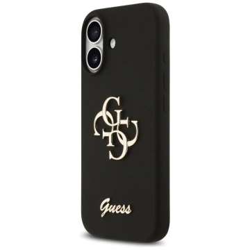 Etui Guess Silicone Big 4G Script do iPhone 17 Czarny