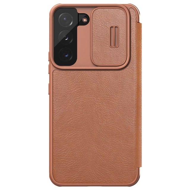 Шкіряний чохол Nillkin Qin Leather Pro для Samsung Galaxy S22 (S22 Plus) Захисний захисний чохол для камери кобура Flip Cover Brown