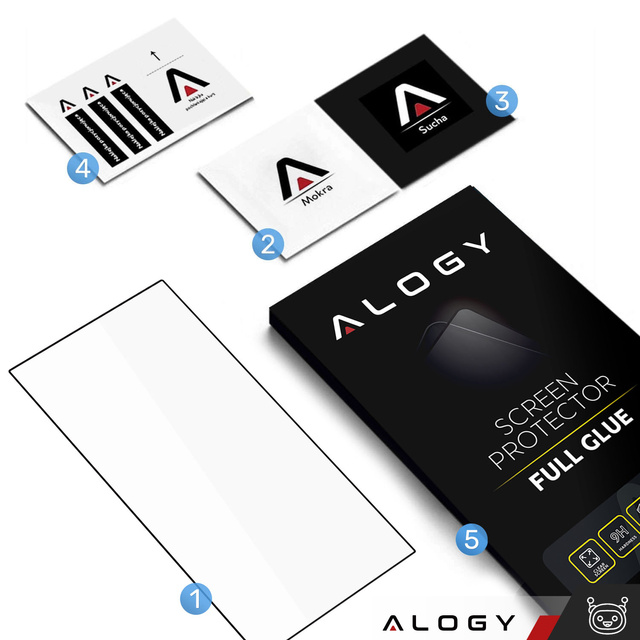 Tempered glass for the Alogy Full Glue case friendly case for Samsung Galaxy S24 Ultra Black
